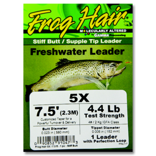 FROG HAIR STIFF BUTT LEADER - 7.5FT