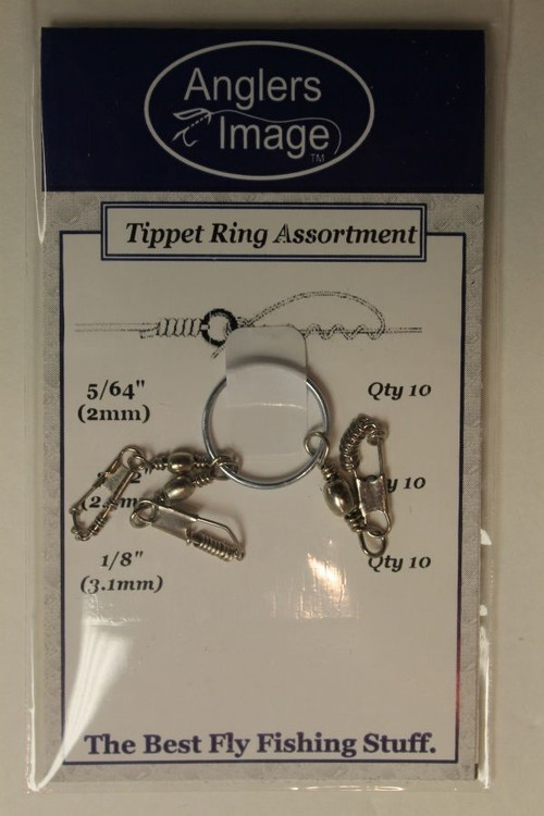 TIPPET RINGS BLACK NICKEL ASSORTMENT - Fly Angler Distributing Inc
