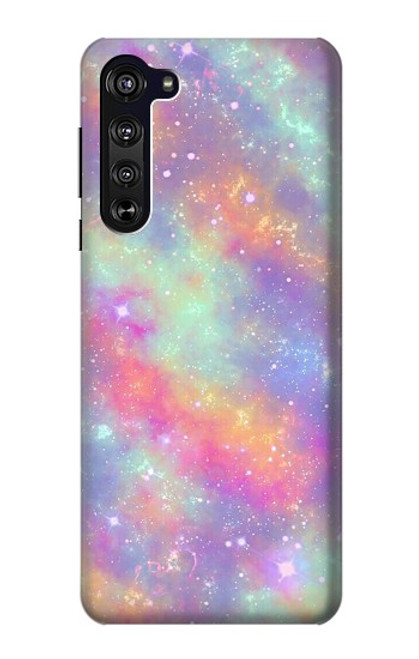S3706 Pastel Rainbow Galaxy Pink Sky Case For Motorola Edge