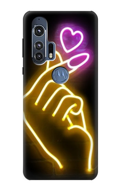 S3512 Cute Mini Heart Neon Graphic Case For Motorola Edge+
