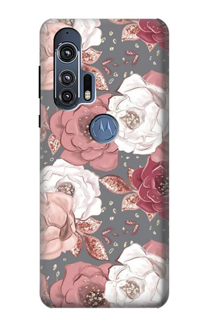 S3716 Rose Floral Pattern Case For Motorola Edge+