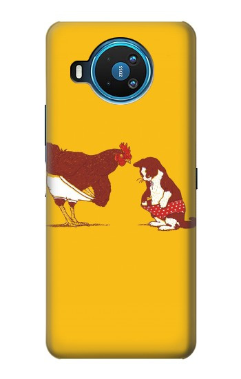 S1093 Rooster and Cat Joke Case For Nokia 8.3 5G
