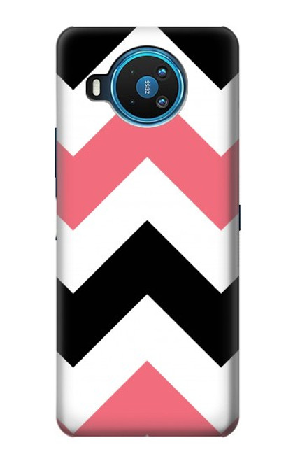 S1849 Pink Black Chevron Zigzag Case For Nokia 8.3 5G