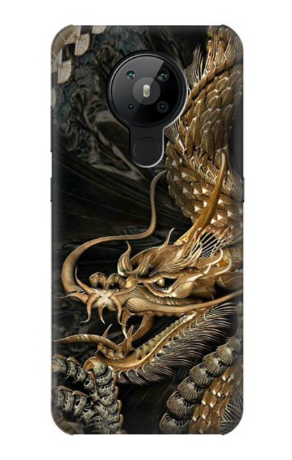 S0426 Gold Dragon Case For Nokia 5.3