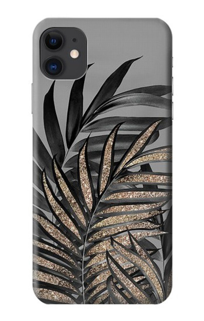 S3692 Gray Black Palm Leaves Case For iPhone 11