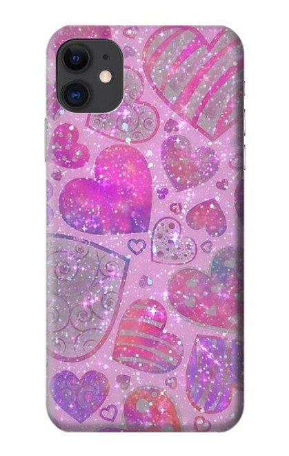 S3710 Pink Love Heart Case For iPhone 11