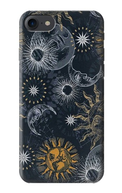 S3702 Moon and Sun Case For iPhone 7, iPhone 8, iPhone SE (2020) (2022)