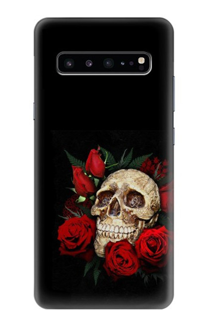 S3753 Dark Gothic Goth Skull Roses Case For Samsung Galaxy S10 5G
