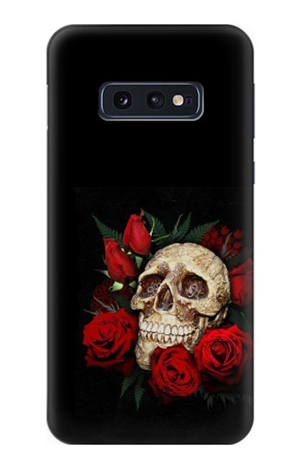 S3753 Dark Gothic Goth Skull Roses Case For Samsung Galaxy S10e