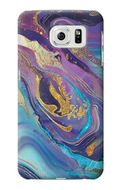 S3676 Colorful Abstract Marble Stone Case For Samsung Galaxy S7 Edge