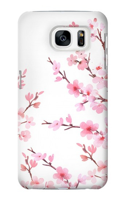 S3707 Pink Cherry Blossom Spring Flower Case For Samsung Galaxy S7