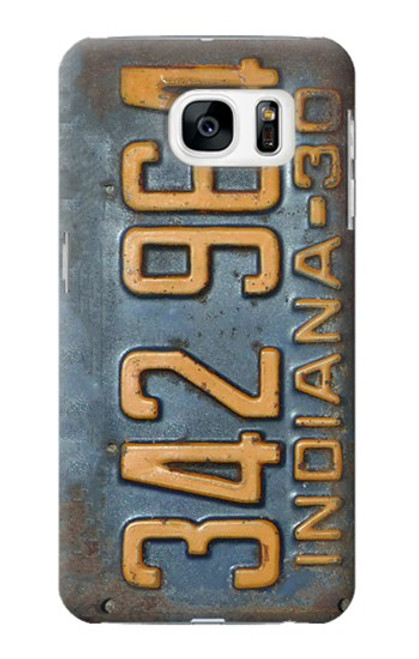 S3750 Vintage Vehicle Registration Plate Case For Samsung Galaxy S7