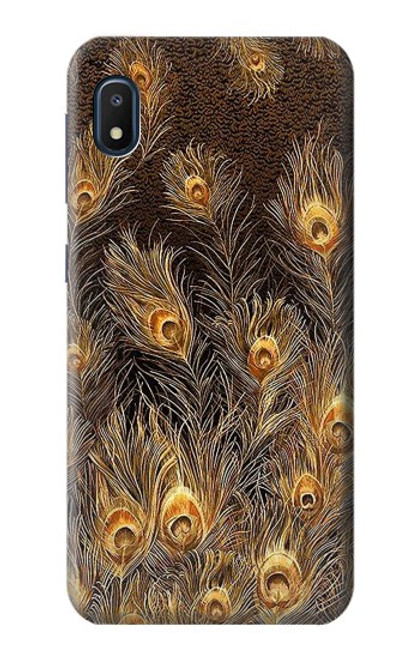 S3691 Gold Peacock Feather Case For Samsung Galaxy A10e