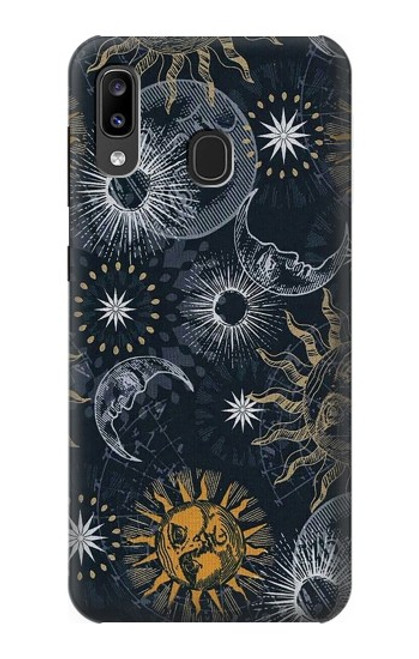 S3702 Moon and Sun Case For Samsung Galaxy A20, Galaxy A30