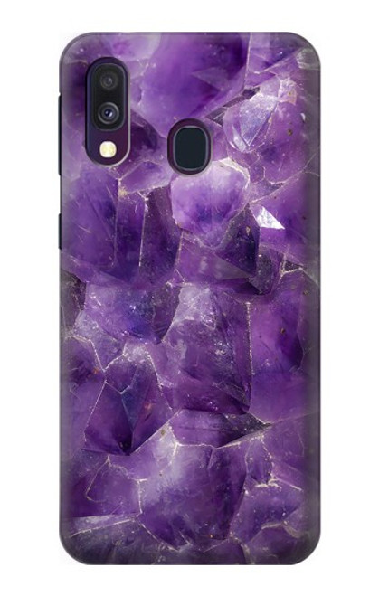S3713 Purple Quartz Amethyst Graphic Printed Case For Samsung Galaxy A40