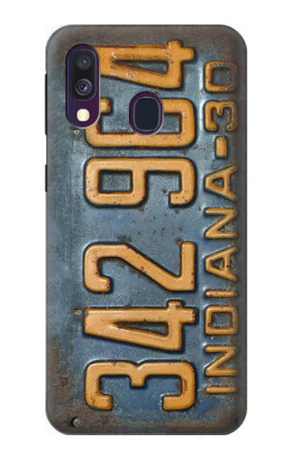 S3750 Vintage Vehicle Registration Plate Case For Samsung Galaxy A40