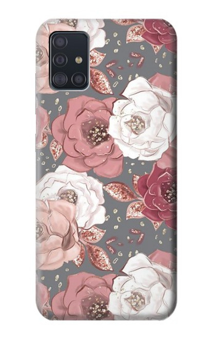 S3716 Rose Floral Pattern Case For Samsung Galaxy A51