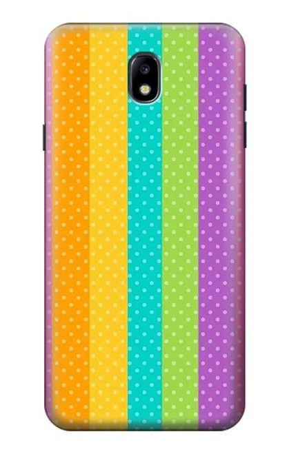 S3678 Colorful Rainbow Vertical Case For Samsung Galaxy J7 (2018), J7 Aero, J7 Top, J7 Aura, J7 Crown, J7 Refine, J7 Eon, J7 V 2nd Gen, J7 Star