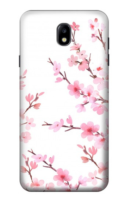 S3707 Pink Cherry Blossom Spring Flower Case For Samsung Galaxy J7 (2018), J7 Aero, J7 Top, J7 Aura, J7 Crown, J7 Refine, J7 Eon, J7 V 2nd Gen, J7 Star