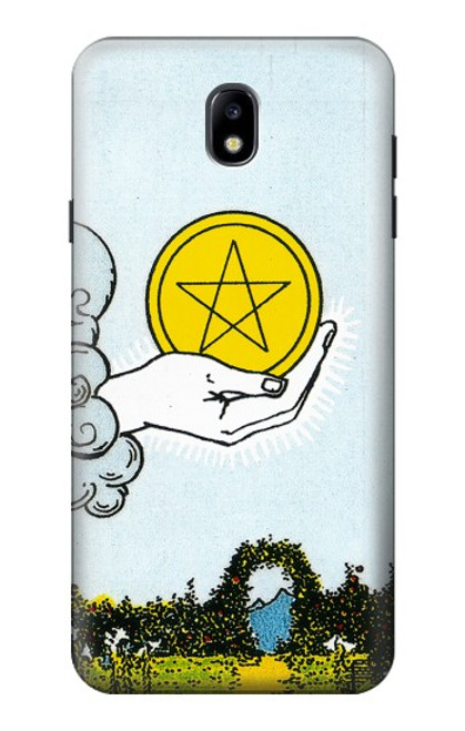 S3722 Tarot Card Ace of Pentacles Coins Case For Samsung Galaxy J7 (2018), J7 Aero, J7 Top, J7 Aura, J7 Crown, J7 Refine, J7 Eon, J7 V 2nd Gen, J7 Star