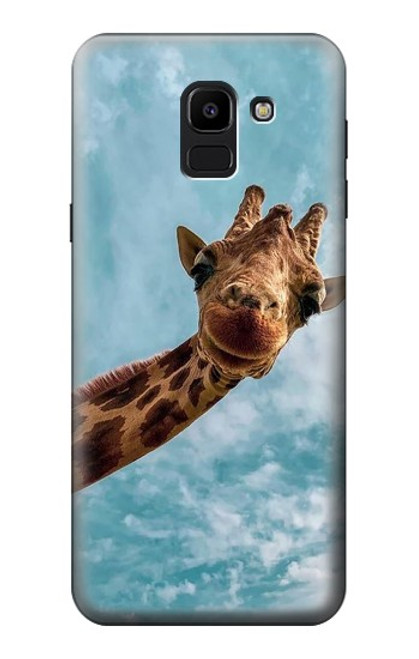 S3680 Cute Smile Giraffe Case For Samsung Galaxy J6 (2018)