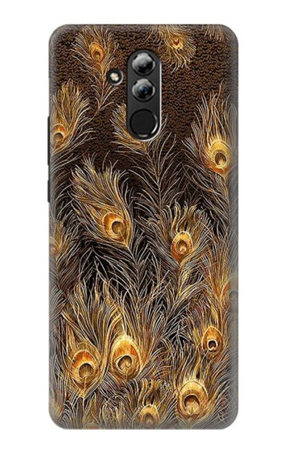 S3691 Gold Peacock Feather Case For Huawei Mate 20 lite