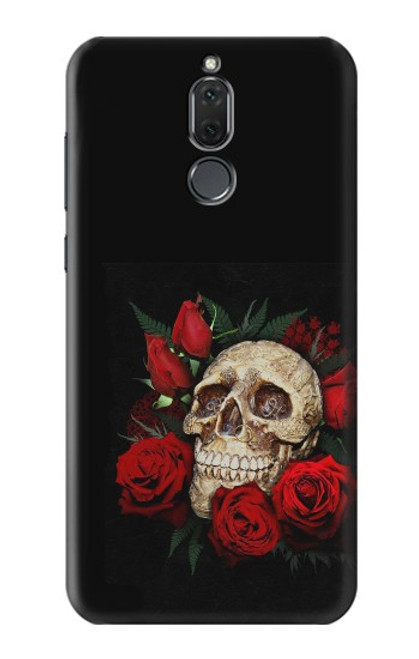S3753 Dark Gothic Goth Skull Roses Case For Huawei Mate 10 Lite