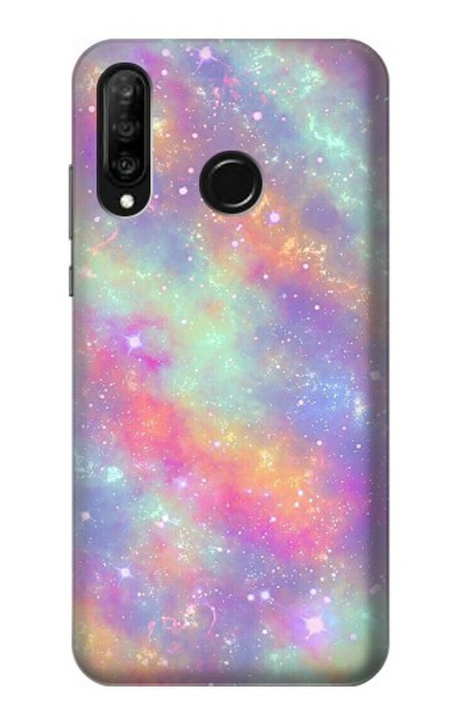 S3706 Pastel Rainbow Galaxy Pink Sky Case For Huawei P30 lite