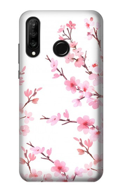 S3707 Pink Cherry Blossom Spring Flower Case For Huawei P30 lite