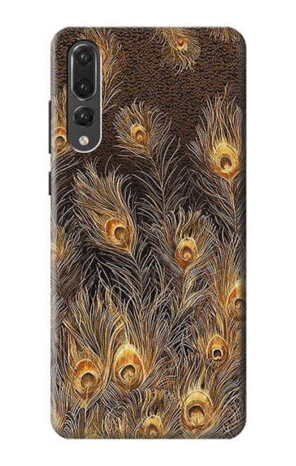S3691 Gold Peacock Feather Case For Huawei P20 Pro