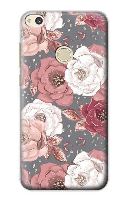 S3716 Rose Floral Pattern Case For Huawei P8 Lite (2017)