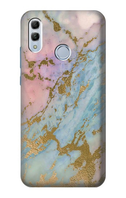 S3717 Rose Gold Blue Pastel Marble Graphic Printed Case For Huawei Honor 10 Lite, Huawei P Smart 2019