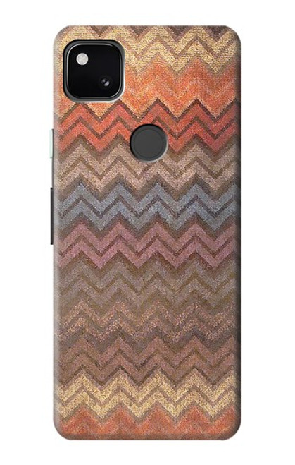 S3752 Zigzag Fabric Pattern Graphic Printed Case For Google Pixel 4a