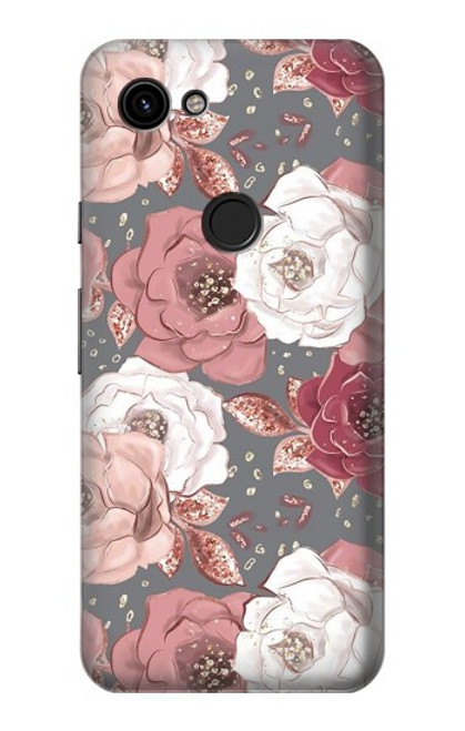 S3716 Rose Floral Pattern Case For Google Pixel 3a