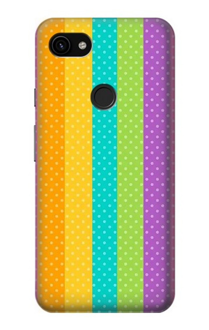 S3678 Colorful Rainbow Vertical Case For Google Pixel 3a XL