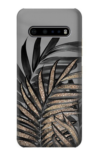 S3692 Gray Black Palm Leaves Case For LG V60 ThinQ 5G