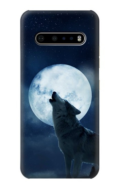 S3693 Grim White Wolf Full Moon Case For LG V60 ThinQ 5G