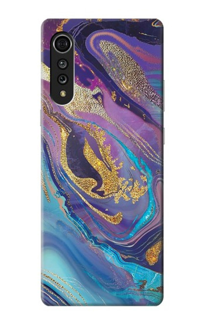 S3676 Colorful Abstract Marble Stone Case For LG Velvet