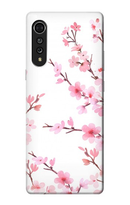 S3707 Pink Cherry Blossom Spring Flower Case For LG Velvet