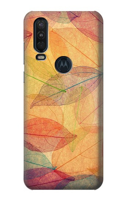 S3686 Fall Season Leaf Autumn Case For Motorola One Action (Moto P40 Power)