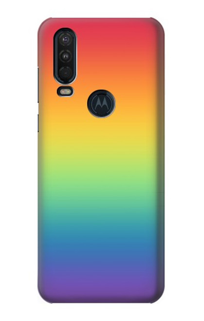S3698 LGBT Gradient Pride Flag Case For Motorola One Action (Moto P40 Power)