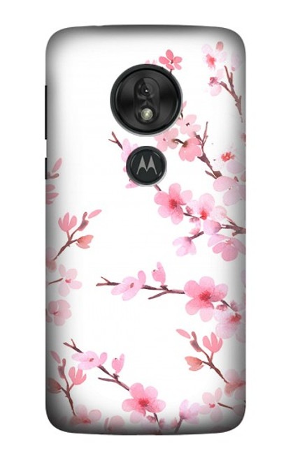 S3707 Pink Cherry Blossom Spring Flower Case For Motorola Moto G7 Play