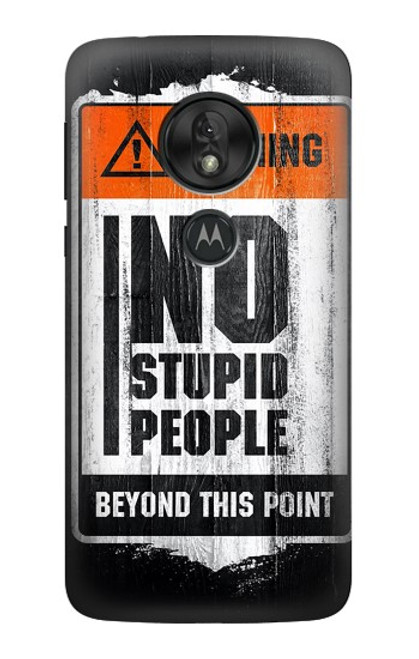 S3704 No Stupid People Case For Motorola Moto G7 Power