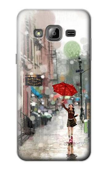 S0108 Girl in The Rain Case For Samsung Galaxy J3 (2016)