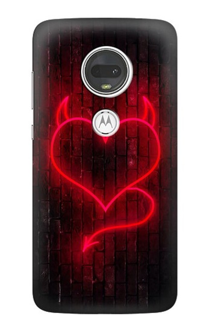 S3682 Devil Heart Case For Motorola Moto G7, Moto G7 Plus