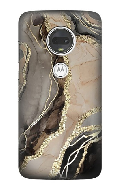 S3700 Marble Gold Graphic Printed Case For Motorola Moto G7, Moto G7 Plus