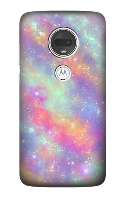 S3706 Pastel Rainbow Galaxy Pink Sky Case For Motorola Moto G7, Moto G7 Plus