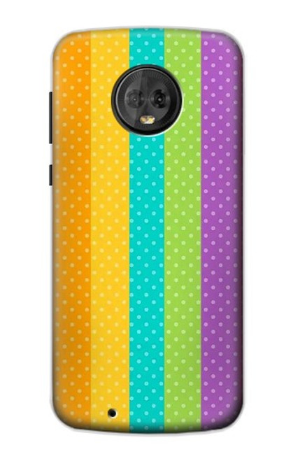 S3678 Colorful Rainbow Vertical Case For Motorola Moto G6