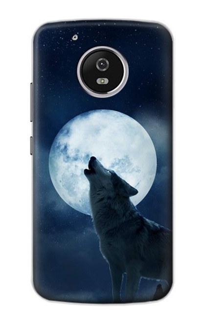 S3693 Grim White Wolf Full Moon Case For Motorola Moto G5