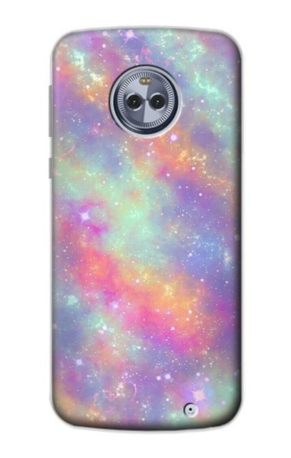 S3706 Pastel Rainbow Galaxy Pink Sky Case For Motorola Moto X4